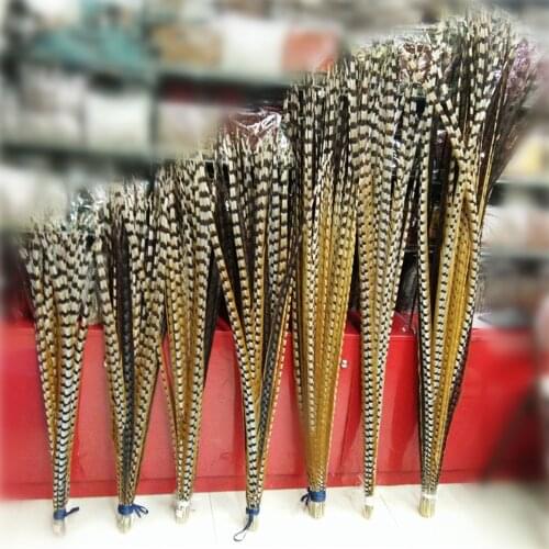 Long Natural Pheasant Tail Feathers for Crafts Reeves Venery Pheasant Feather Performance DIY Carnival on The Head Decoration