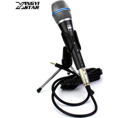 BT87C Switch Professional Wired Handheld Dynamic Microphone Holder Karaoke Mic Stand & 3.5mm Cable For Beta87C BETA 87 87C 87A
