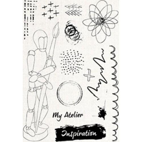 Human background transparent Clear Silicone Stamp/Seal for DIY scrapbooking/photo album Decorative clear stamp sheets B0917