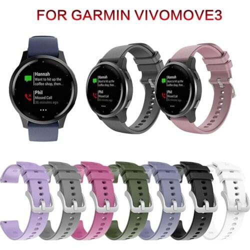 20 Mm Sport Soft TPU Watchband Wriststrap For Garmin VenuSq/Venu/Vivomove3/Garminmove3/VivoMove Easy Fit Quick Release Wirstband