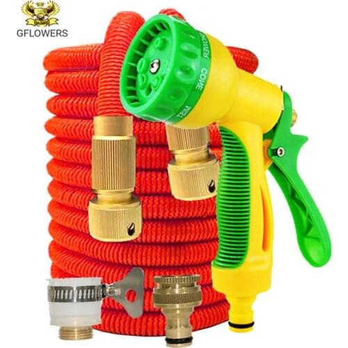 High quality Expandable Magic Hose High Pressure Hose Car Wash Hose adjustable Spray flexible Home Garden Watering Hose supplies