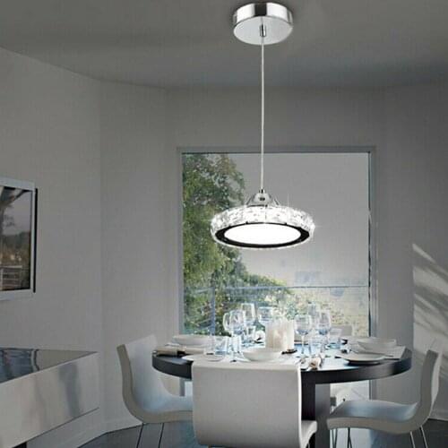 Modern LED Crystal Glass Hanging Lamp Chandelier Ceiling Light Pendant Lamp 220V Restaurant Bar Pendant Light