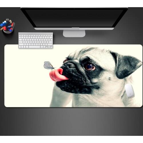 Super Cute Dog And The Butterfly Play Mousepad PC Game Computer Mouse Pad For Hot Trackball Mouse Mats Best Cute Grilfriend Gift