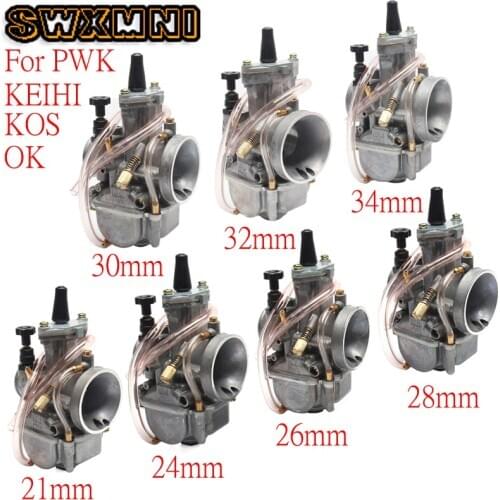 Universal 2T 4T Carburetor for Koso OKO Motorcycle Carburador PWK 21 24 26 28 30 32 34mm With Power Jet For Racing Moto