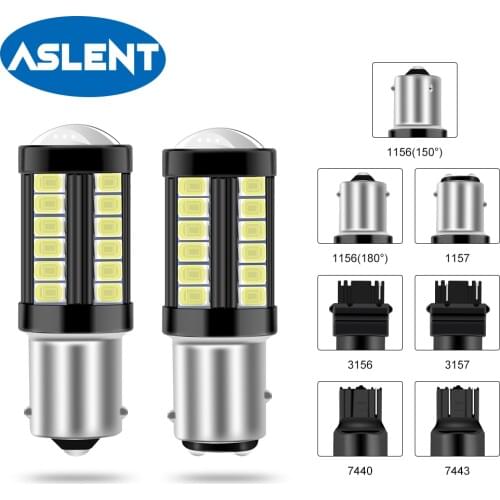 High Quality 2pcs P21W 1156 BA15S BAU15S PY21W 1157 Led Brake Lights T20 7440 7443 Auto Signal Lamp T25 3157 P27W 5730 12-24V