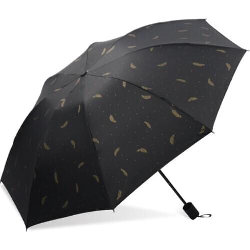 High Quality Rain & Sunny Umbrella Women Three-folding Umbrella Windproof Umbrella Female Waterproof parasol