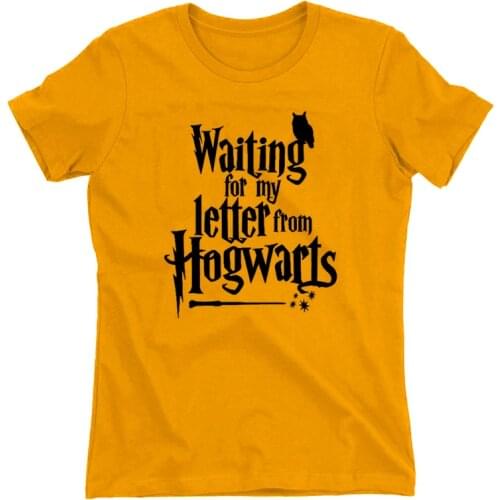 Waiting For My Letter From Hogwarts Women Harajuku Slogan T Shirt 90s Lady Girls Funny Owl Graphic Tee Tops A-681