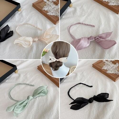 Women Elegant Bow Tie Hairpins Braided Hair Rope Girls Sweet Headband Fashion Hair Scrunchies Hair Accessories
