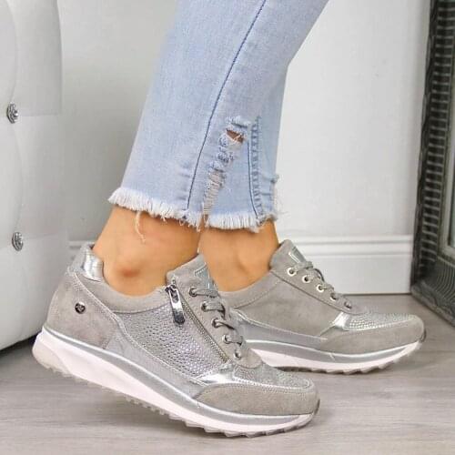 Womens Ladies Ankle Shoes Flat Loafers Crystal Fashion Bling Sneakers Casual Ladies Slip On Breathable Casual sneakers