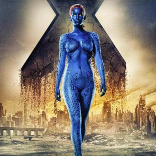 High Quality Movie Women X-MEN Raven Darkholme Mystique Cosplay Costume Zentai Bodysuit Suit Jumpsuits Samus Aran Costumes