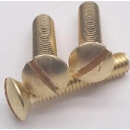 30pcs M3 Slotted Half countersunk head screw Brass machine bolt one line socket screws 6mm-20mm Length bolts