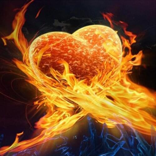 5D DIY Square Diamond Painting Wall Decoration Flame Solid Darling Diamond Embroidery Mosaic Diamond Pattern Gift Cross Stitch