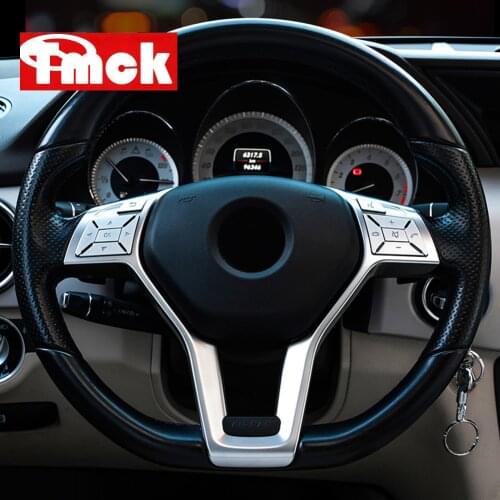 For Mercedes Benz A B C E CLA GLA CLS GLK SLK ML GL Class AMG W176 W246 W204 W212 Car Steering Wheel Button Trim Cover Sticker
