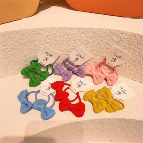 Elastic Hair Bands For Girls Bow Hair Accessories Children Hair Wear Cute Hair Ring Party Show Hair Styling Tools Headwear