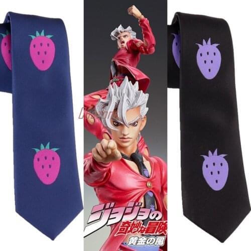 Anime JoJos Bizarre Adventure Pannacotta Fugo Neck Tie Big Strawberry 145cm Cosplay Costumes Accessory Props Gift Men