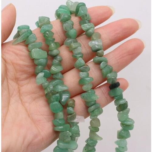 Gravel Scattered Beads Natural Stone Green Aventurine Loose Spacer Beads for Handmade Crafts Bracelet Necklace Jewelry Making