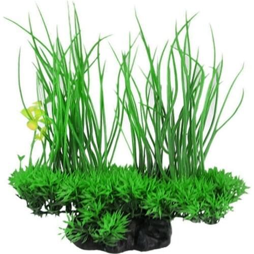 New 20CM Artificial Underwater Plants Aquarium Fish Tank Decoration Long-Leaf Plant Fake Green Water Grass Viewing Decorations