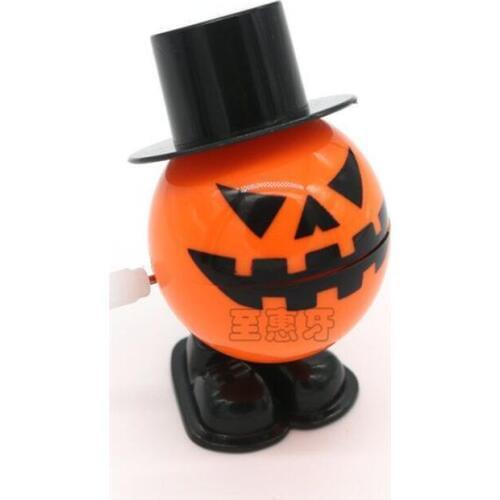 IWish Halloween Wind Up Cushaw With Hat Jump Hooded Pumpkin Winding Jumping Squash For Children Cuaurbit Toys All Saints' Day