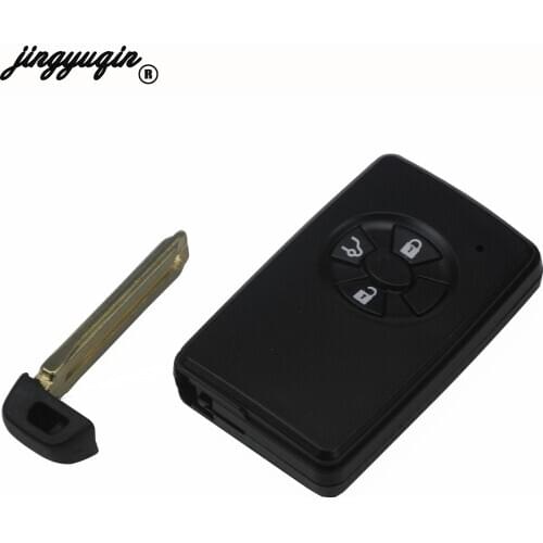 Jingyuqin for Toyota Avalon Camry Highlander Crown Corolla Replacement Smart Card Remote Car Key Shell Case Fob 4Button