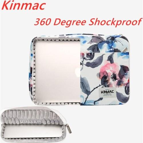 Kinmac Brand Laptop Bag 12,13,14,15,15.6, Ink Flower Briefcase Sleeve Case For Macbook Air Pro 13.3,15.4, Notebook,Dropship V092
