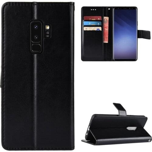 Fashion ShockProof Flip PU Leather Wallet Cover Samsung Galaxy S9 Case For Samsung S9 Plus S 9 SamsungS9 Phone Bags
