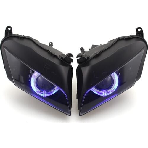 Motorcycle HID Projector L/H Beam Headlight Assembly LED Angel Demon Eyes Head Lamp For Honda CBR600RR CBR600 RR 2007-2012