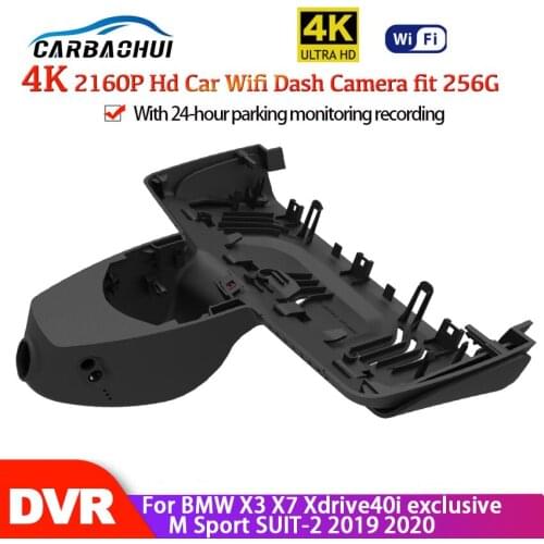 New ! 4K Car Wifi DVR Camera Dash Cam 24H Full HD 2160P Night Vision For BMW X3 X7 Xdrive40i exclusive M Sport SUIT-2 2019 2020