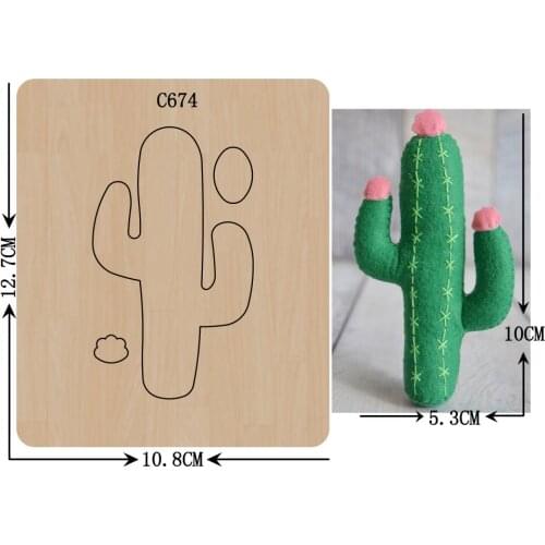 New cactus Wooden die Scrapbooking C-674 Cutting Dies Multiple sizes