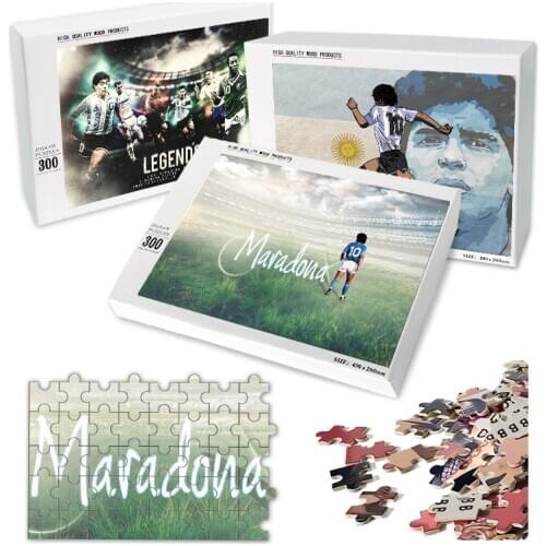 Ball King Diego Maradona Poster Anime Figure Wooden Jigsaw Puzzles 300/1000 Pieces for Adults Childrens Game Puzzle Toys Gift