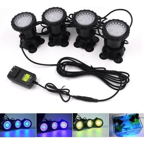 RGB LED Underwater Lights Waterproof Aquarium Lamp Landscape Spot Light for Swimming Pool Fountains Pond Water Garden
