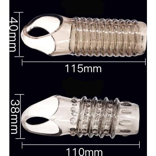 Penis Extender Sleeve Erection Enhancer Penis Ring Enlargement Silicone Cock For Men M2