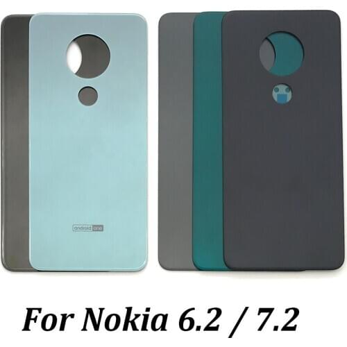 Battery Back Cover Glass Rear Door Replacement Housing For Nokia 6.2 / 7.2 Back Case With STICKER Adhesive