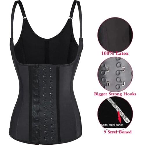 Women Latex Waist Trainer Vest Slimming Sheath Belly Modeling Strap Reducing Girdle Weight Losing Shapewear Colombian Corset
