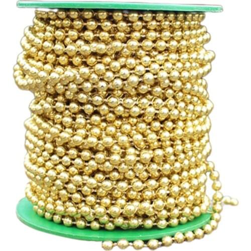 5mm Gold And Silver Beads Diy Christmas Decoration Bead Chain Electroplate Ornaments Handmade Accessories