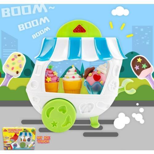 6 Color Mud Ice Cream Main Theme Mold Set Safety Flour Mud Childrens Home Wisdom Ice Cream Toys for Kids Toddler Toys Clay Mold
