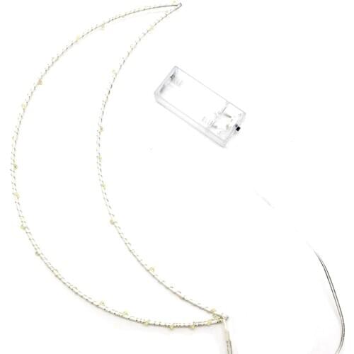 Big deal Cute Moon Hanger Lights for Living Room Creative Metal Frame Led Night Lights Holiday Lights New Year Birthday Party De