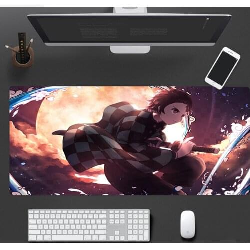 Ghost Slayer Animation Large Gaming Mouse Pad Anti-slip Mat Table Mat Computer Mouse Pad Gaming Mouse Pad Home Carpet Mouse Mat