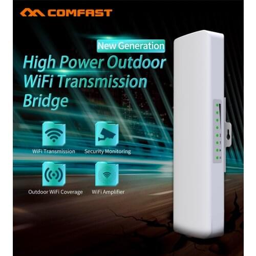 Outdoor WIFI CPE High power 2*14dBi Antenna 3-5KM 2.4G POE RJ45 ethernet access point repeater extender Client wireless Bridge