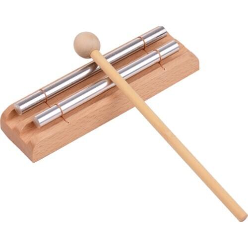 7-Tone Wooden Chimes with Mallet Percussion Instrument for Prayer Yoga Meditation Musical Chime Toy for Children Reminder Bell