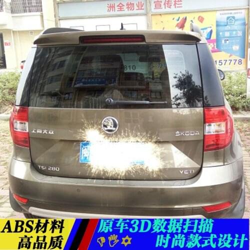 Use for skoda yeti spoiler 2013-2017 yeti spoiler High Quality ABS Material Car Rear Wing p Color spoiler for skoda yeti