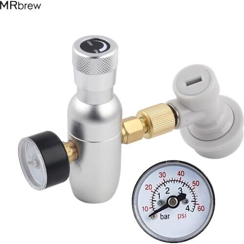 New Mini CO2 Regulator Kit With Ball Lock Gas Disconnect,Regulated CO2 Charger 60/150 Psi 3/8-18UNF Home Brewery Beer Tools
