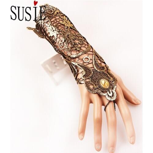 LOVE SUSIE Women Bracelets With Lace Ladies Dress Accessories Gloves Jewelry Vintage Link Party Luxury Elegant Jewelery