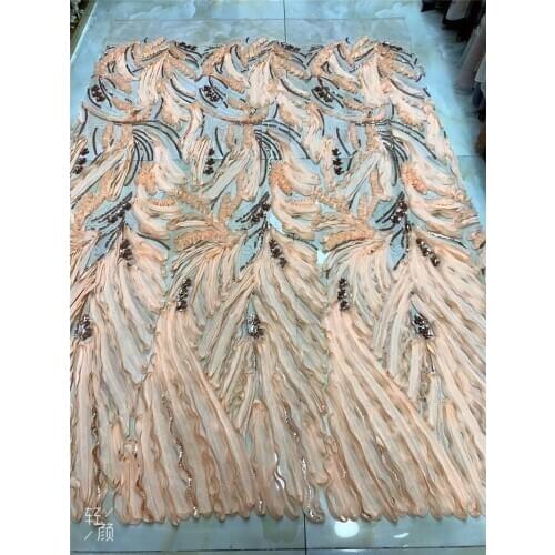 Model fashion design 4BZL-20.42505 African French Lace Fabric with good Quality african Tulle Lace Fabricfor bridal dress
