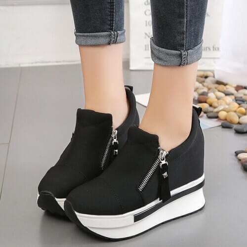 The new 2019 hot womens warm flat shoes increased thick-soled shoes wild womens shoes