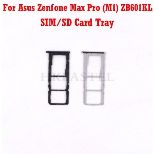 New Original ZB631KL Tray For Asus Zenfone Max Pro M2 ZB631KL SIM SD Card Slot Holder Adapter Replacement Repair Spare Parts