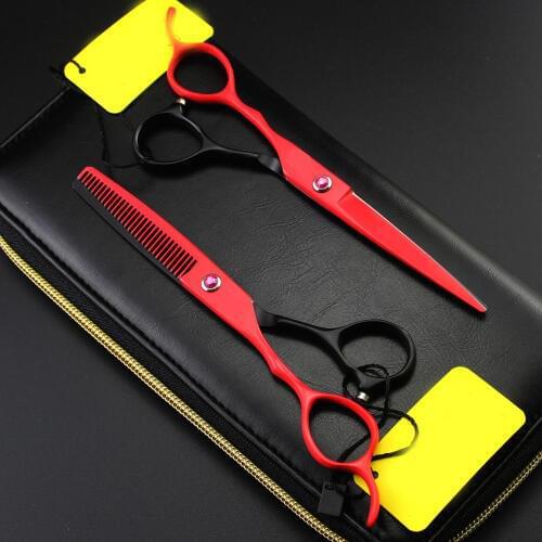 Left handed 6inch Hair scissors cutting shears Salon Barber Hair Cutting Thinning Hairdressing Set Styling Tool Engrave words