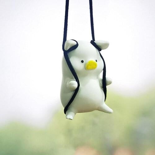 Car Rearview Mirror Pendant Auto Vehicle Ornaments Hanging Swing Pig Pendants Pray For Blessings Piggy Car Interior Accessories