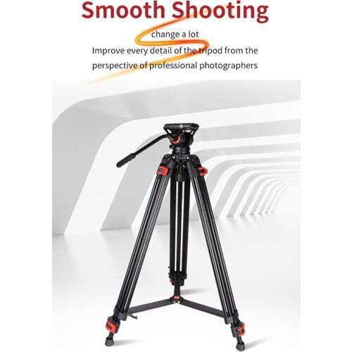 COMAN Professional Heavy Duty Video Tripod with Fulid Ball Head for Canon Nikon Sony DSLR Camcorder Camera Max 8KG Portable