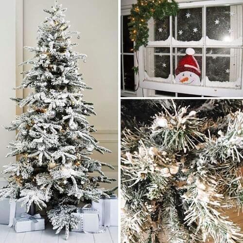 Rainbow-Artificial Christmas tree Extra filler Artificial fir metal stand (green and snow)
