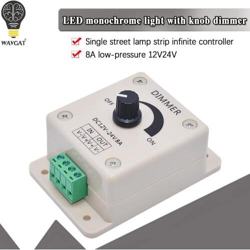 WAVGAT Voltage Regulator DC-DC Voltage Stabilizer 8A Power Supply Adjustable Speed Controller DC 12V LED Dimmer 12 V